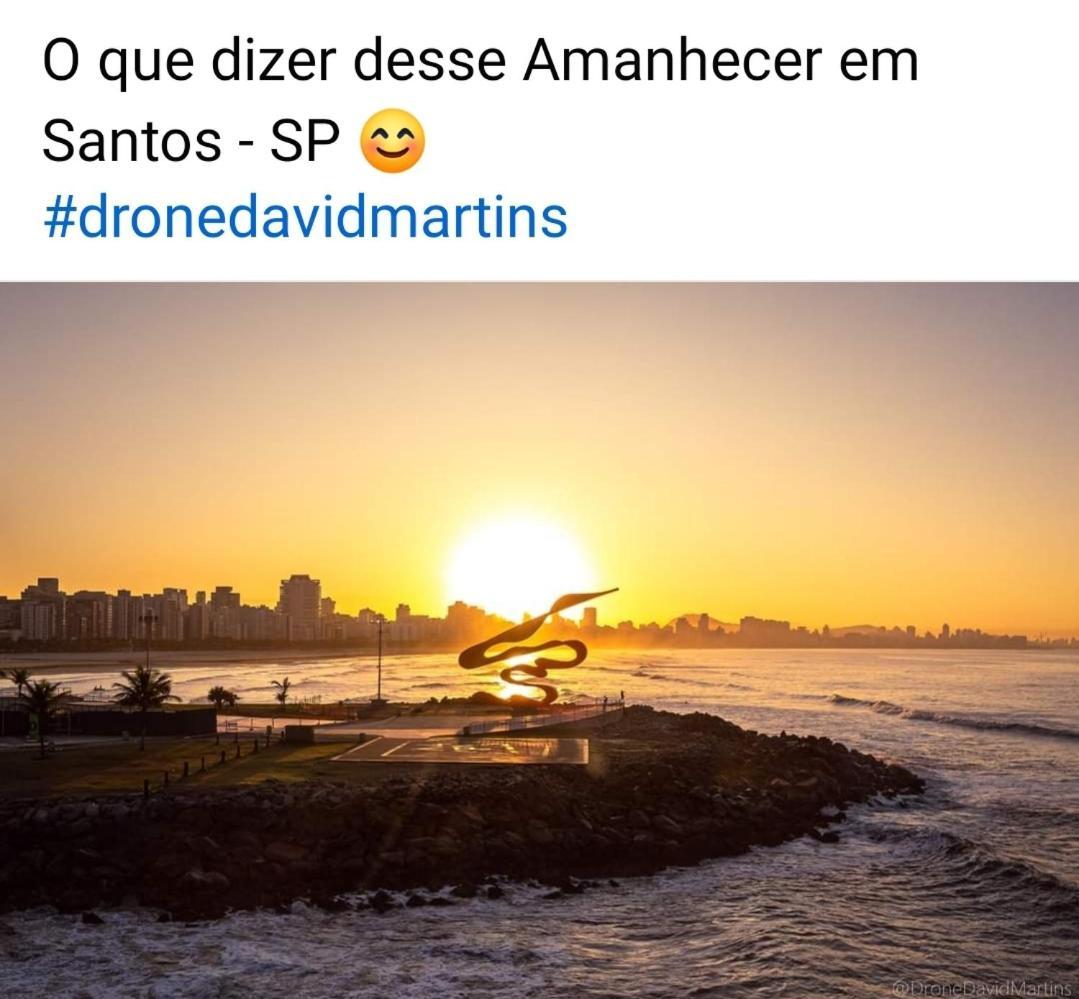 Vista Mar Na Praia Do Gonzaga Сантос Экстерьер фото