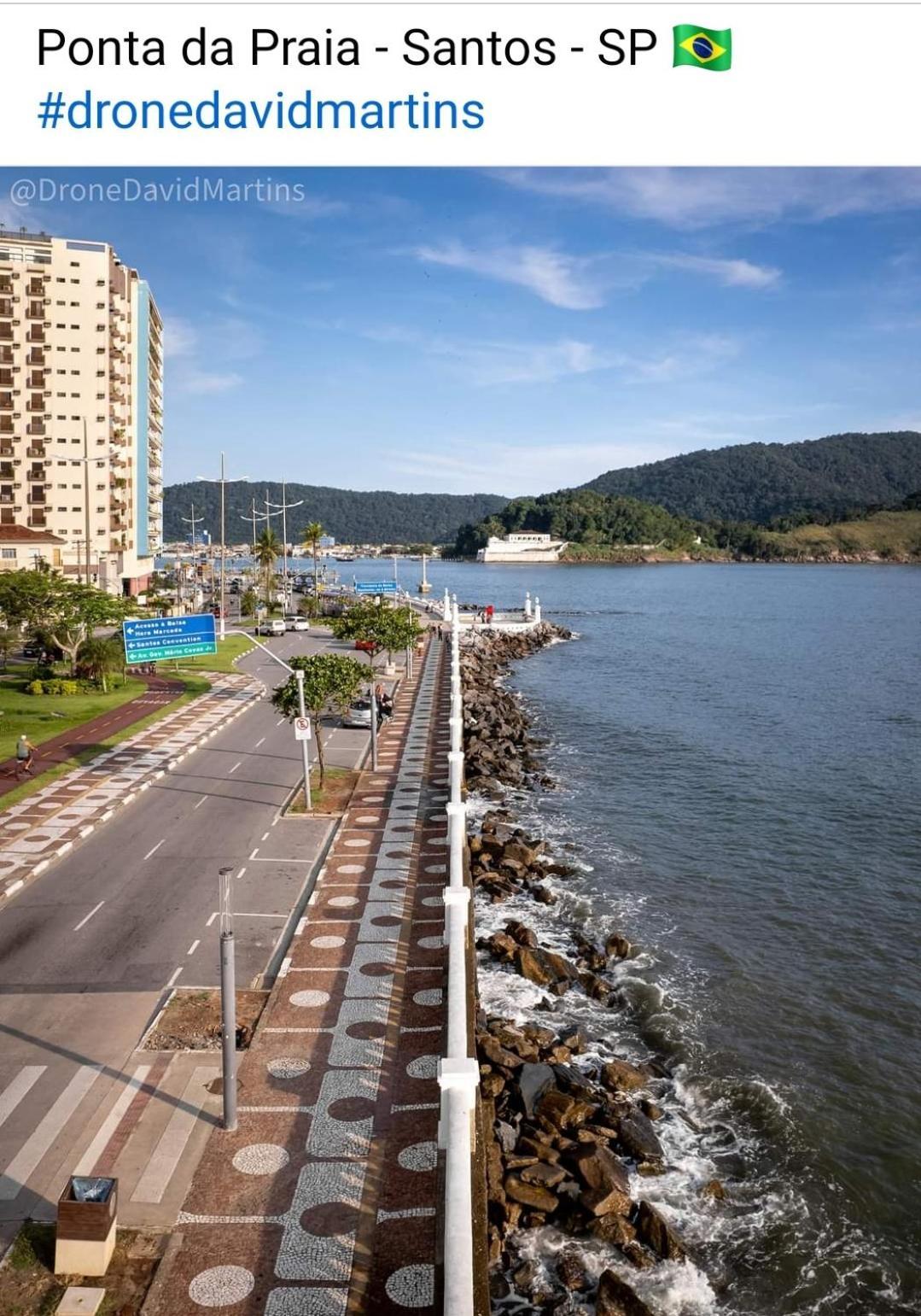 Vista Mar Na Praia Do Gonzaga Сантос Экстерьер фото