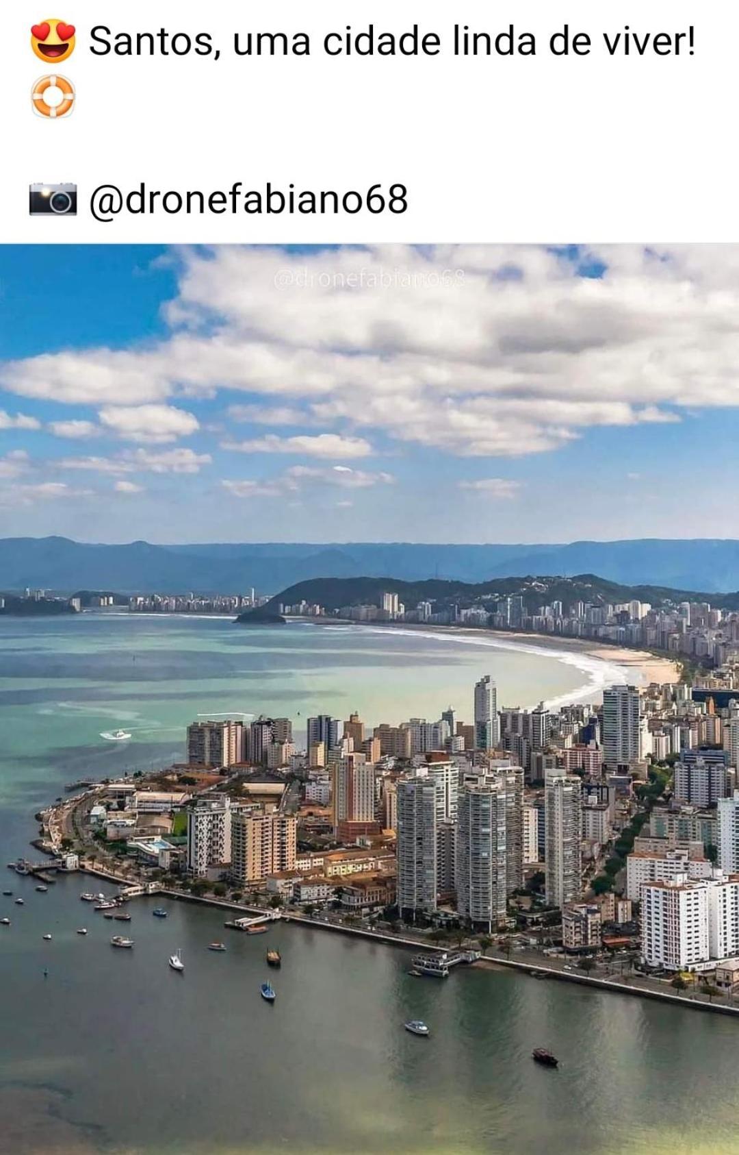 Vista Mar Na Praia Do Gonzaga Сантос Экстерьер фото