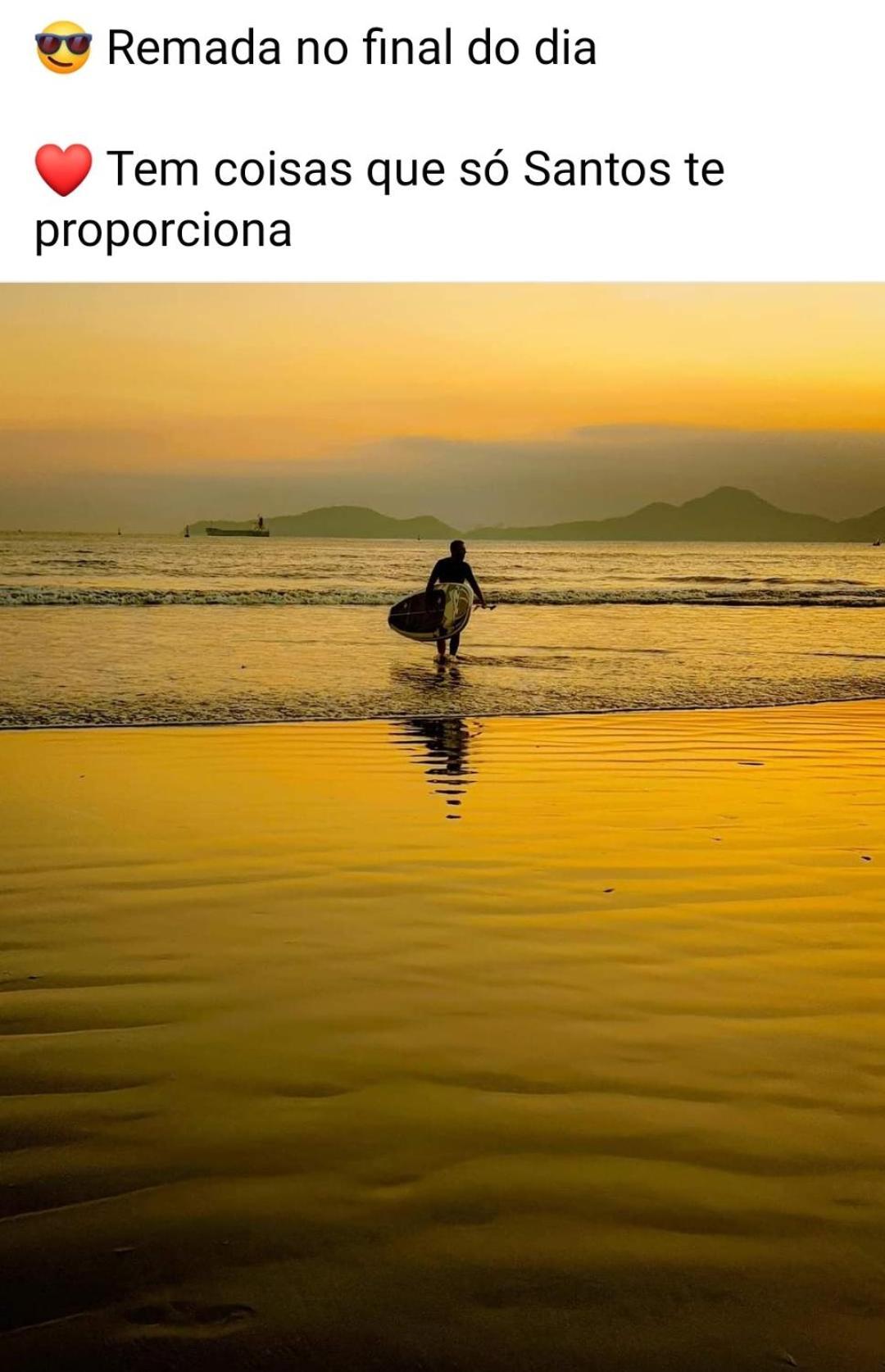 Vista Mar Na Praia Do Gonzaga Сантос Экстерьер фото