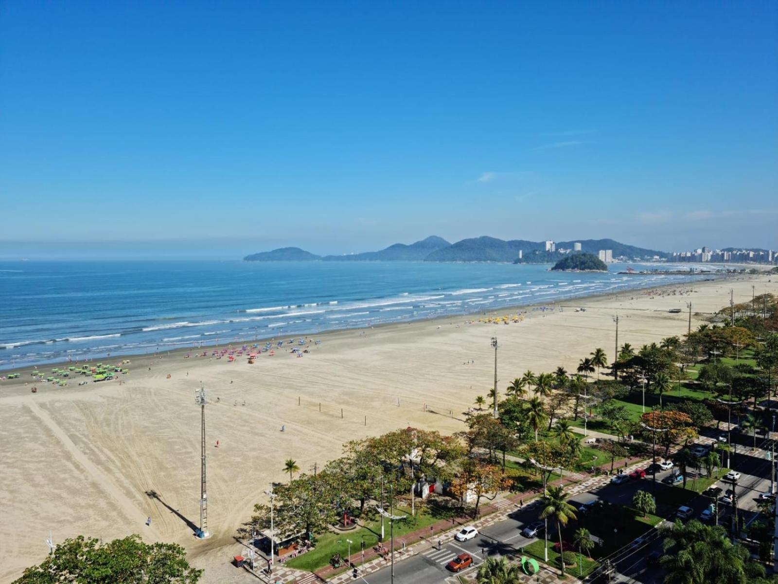 Vista Mar Na Praia Do Gonzaga Сантос Экстерьер фото